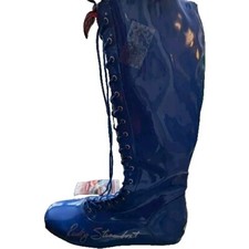 Ricky The Dragon Steamboat Autographed Wrestling Boot (Blue) With Certification 
