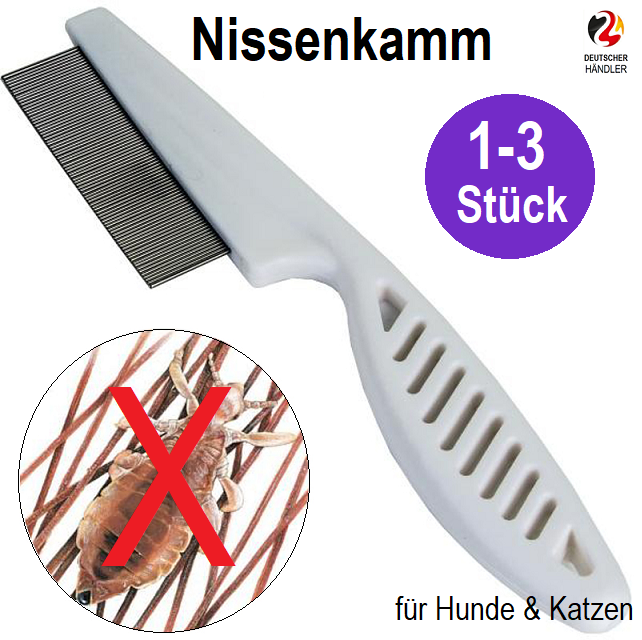 5x Flohkämme Für Hunde & Katzen – Feinzahnig, 8,7cm, Buntes Set Zur Fell- Und Hautpflege