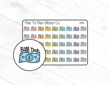 2885 Bill Due Planner Stickers.