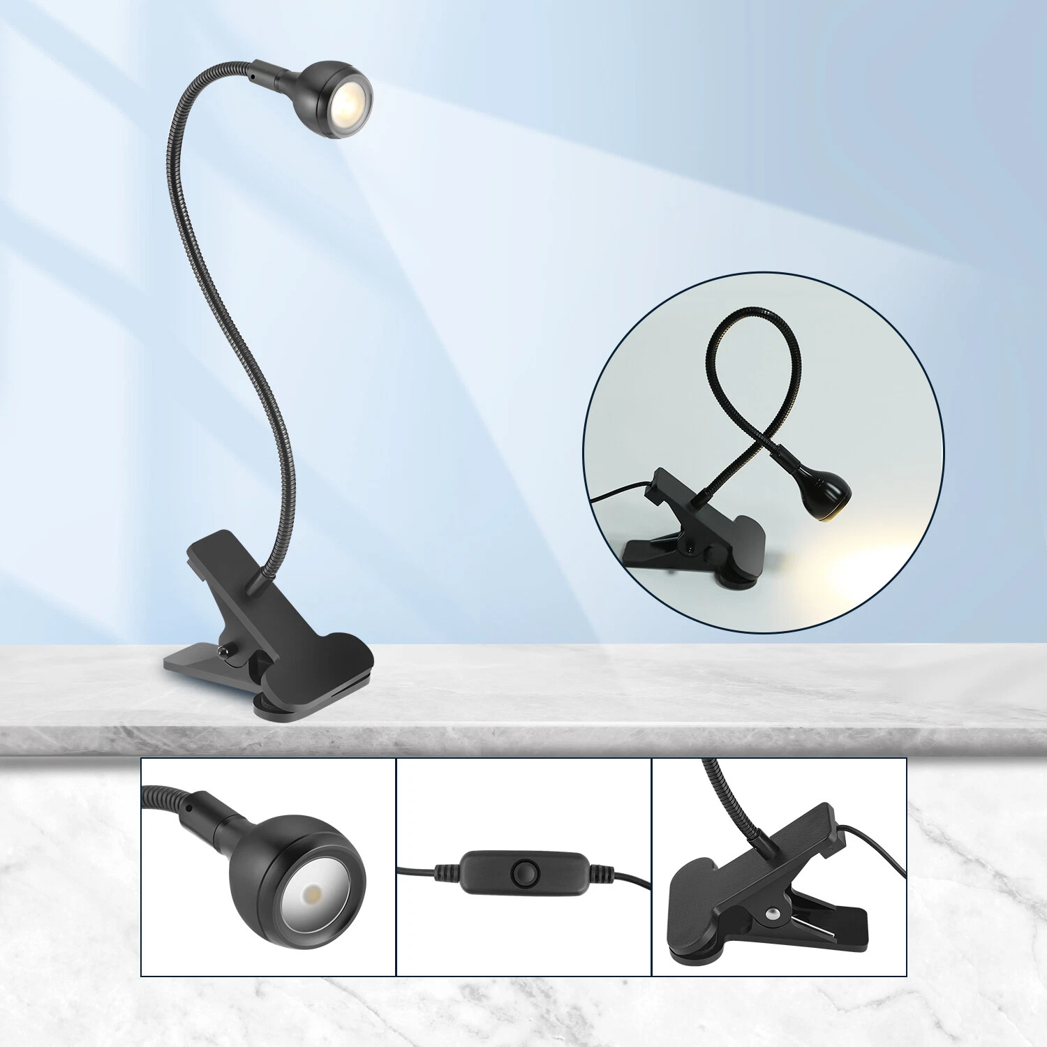 Lamp illuminating a crafting area