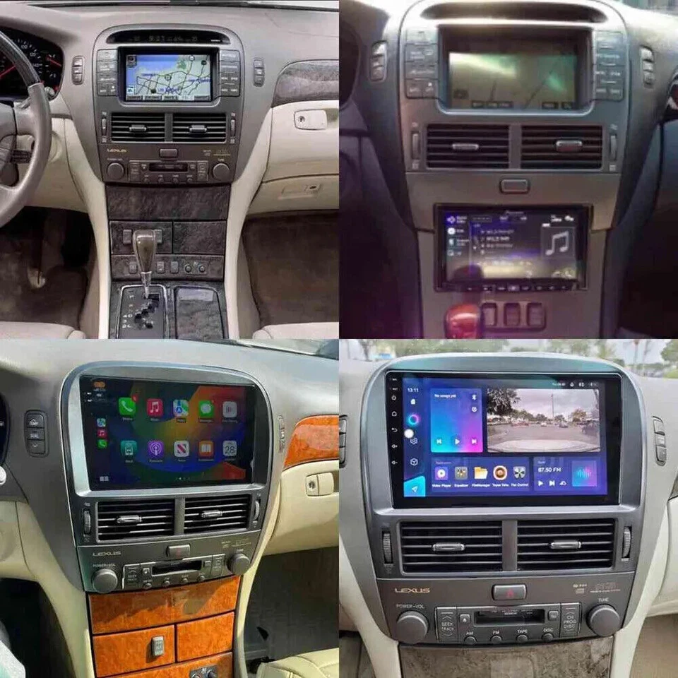 9" WiFi Carplay Para Lexus LS430 2000-2006 Coche Radio Estéreo GPS Navegación Manos Libres Foto 3 de 4
