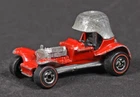 Vintage Hot Wheels Redline Red Baron Red Enamel Black Interior