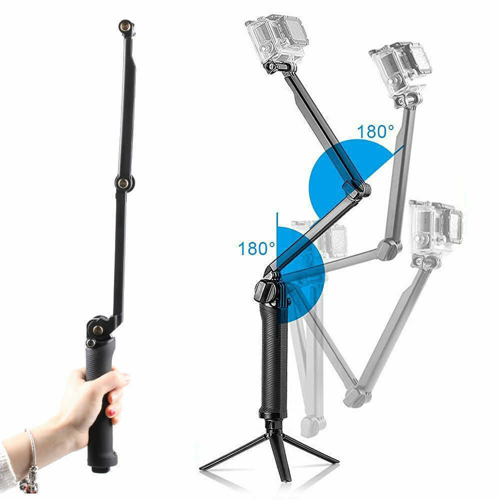 GoPro - 【値下げ】GoPro HERO9 & 3-Way Monopod/Stand For Phone GoPro 9 8 Hero 7 6 5 4 3-Way Arm Tripod Selfie