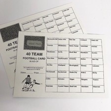 100 x 40 TEAM FOOTBALL FUNDRAISING SCRATCH CARDS UK TEAM NAMES GREAT QUALITY!! 