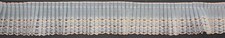 1 1/2" white peach crystal pleated nylon lace fabric trim 16 yards