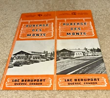1950's L'AUBERGE DES MONTS, Ski Resort Lac-Beauport QUEBEC CANADA Brochure
