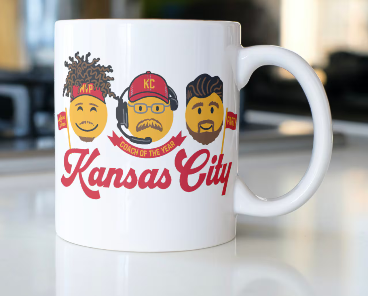 Kansas City emoji coffee mug stating,
