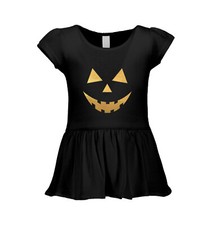 Pumpkin Face - Jack O' Lantern Halloween Scary October Infant/Toddler Dress