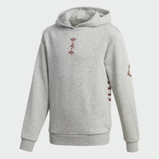 Image of KIDS JUNIOR ADIDAS ORIGINALS LARGE LOGO TREFOIL HOODIE HOODED TOP 11-12 YEARS