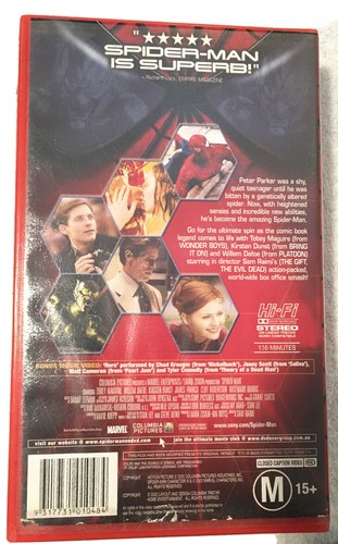 SPIDER-MAN - PAL VHS Video Tape (2002)🕷🕷🕷🕷 - Picture 2 of 3