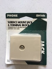 Surface Mount Jack  Terminal Block - Phone IIIWoods - Ivory Color 