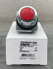 NEW SIEMENS 52PM8A2J PUSH BUTTON OPERATOR FLUSH CAP RED 1NC NEMA 4/12 FREE SHIP