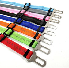 Safety Dog Leash For Car Seatbelt Reflective Bungee Cord Multiple Colors
