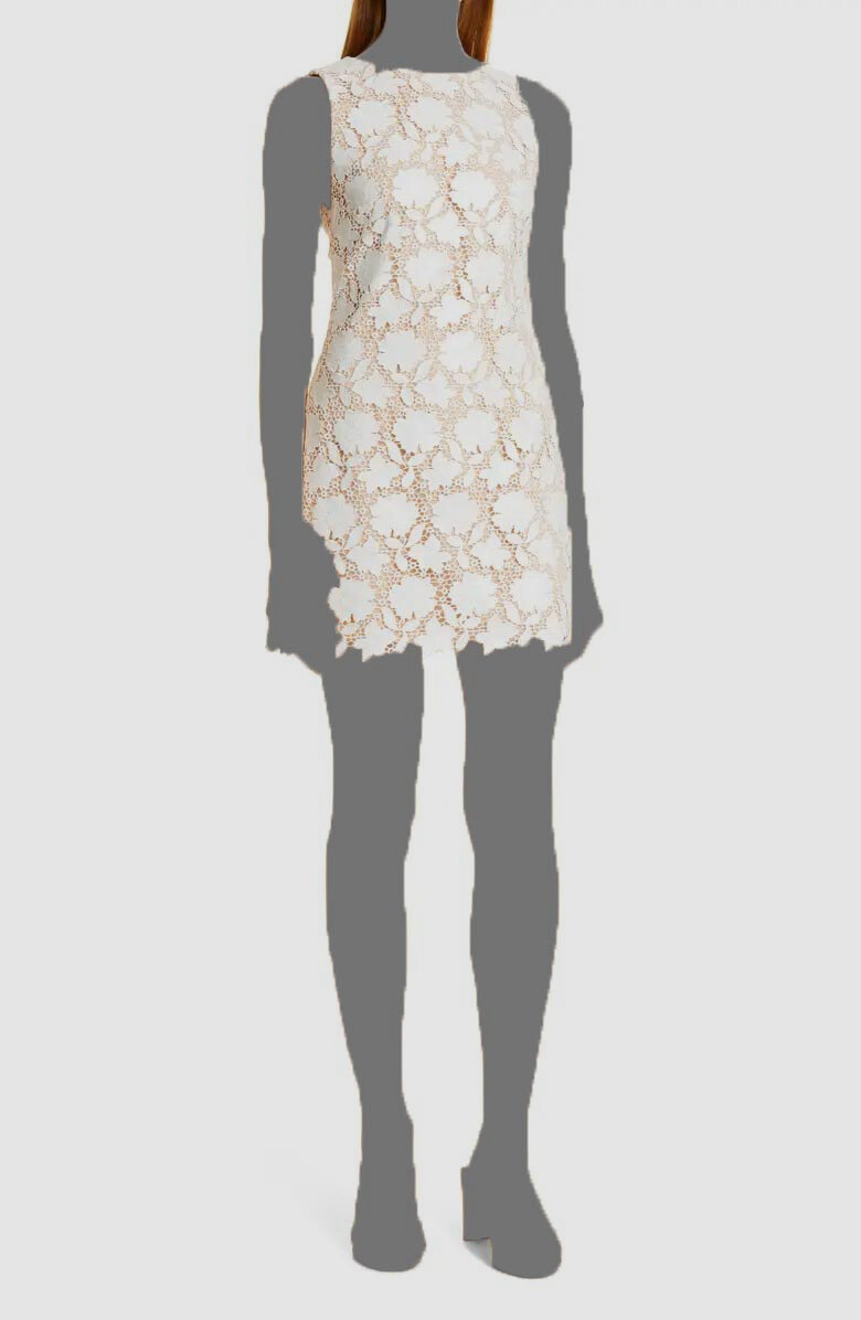【Alice+Olivia】華やかレース オープンバック ミディワンピース $495 Alice + Olivia Women's White Floral Lace Sleeveless