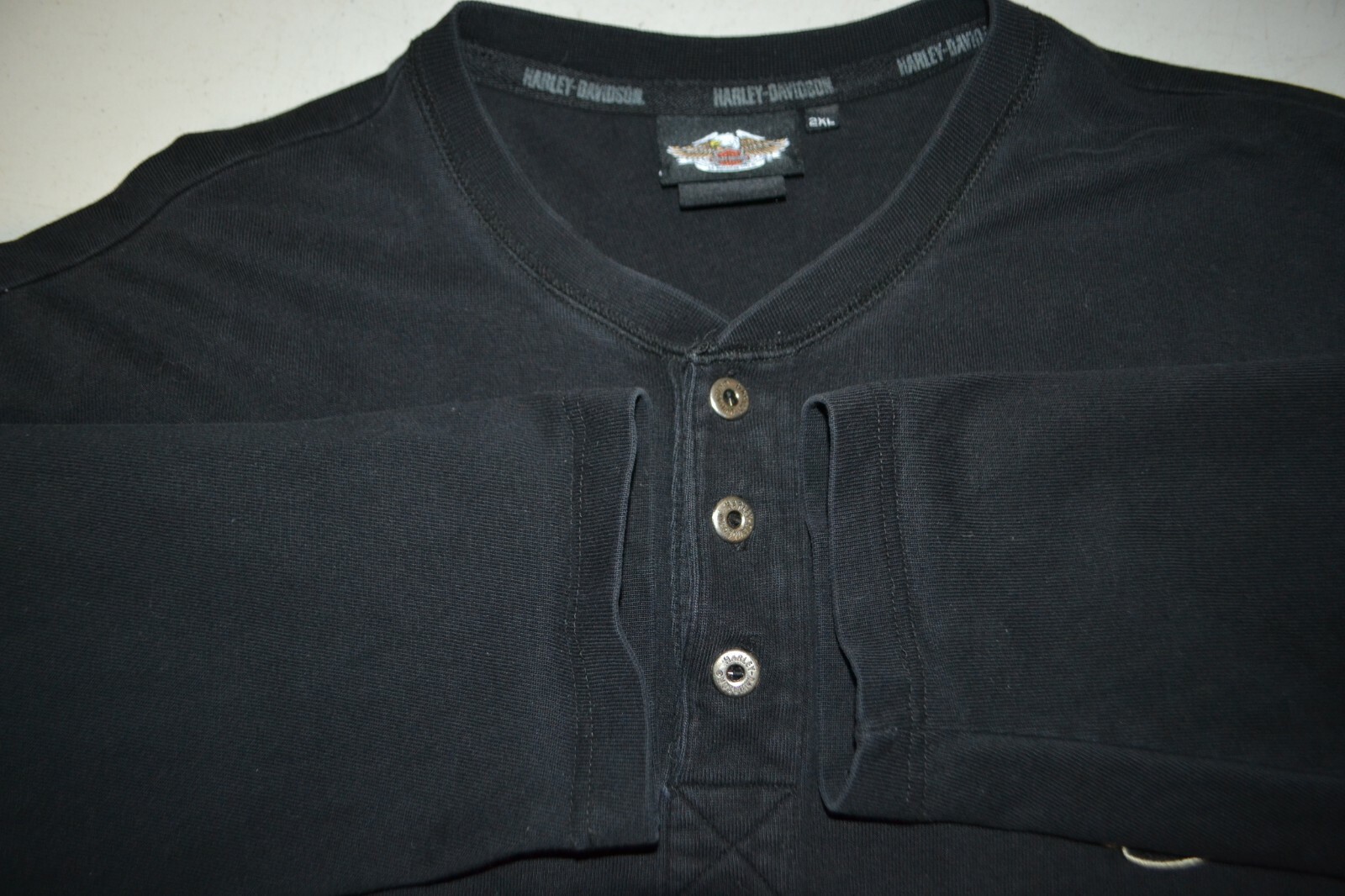 T-shirt Harley-Davidson Homme Taille XL Noir - Logo Imprimé, Coton, Neuf Sans étiquettes, Fit Regular