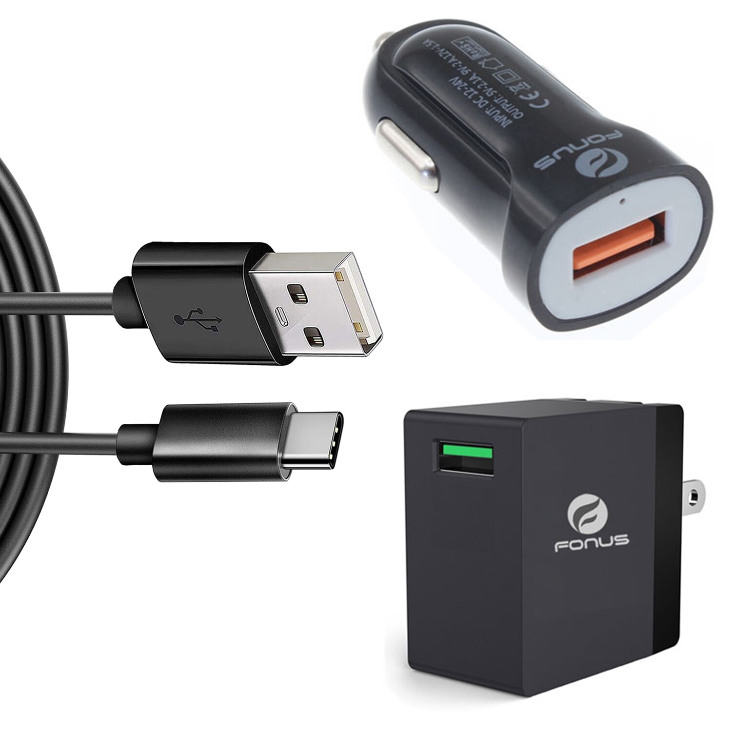 For Samsung Galaxy S23/Ultra/Plus - USB Cable Fast Home Car Charger Type-C 6ft