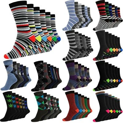 Mens Socks 6-12 Pairs Casual Work Office Cotton Rich Designer Socks Size UK 6–11