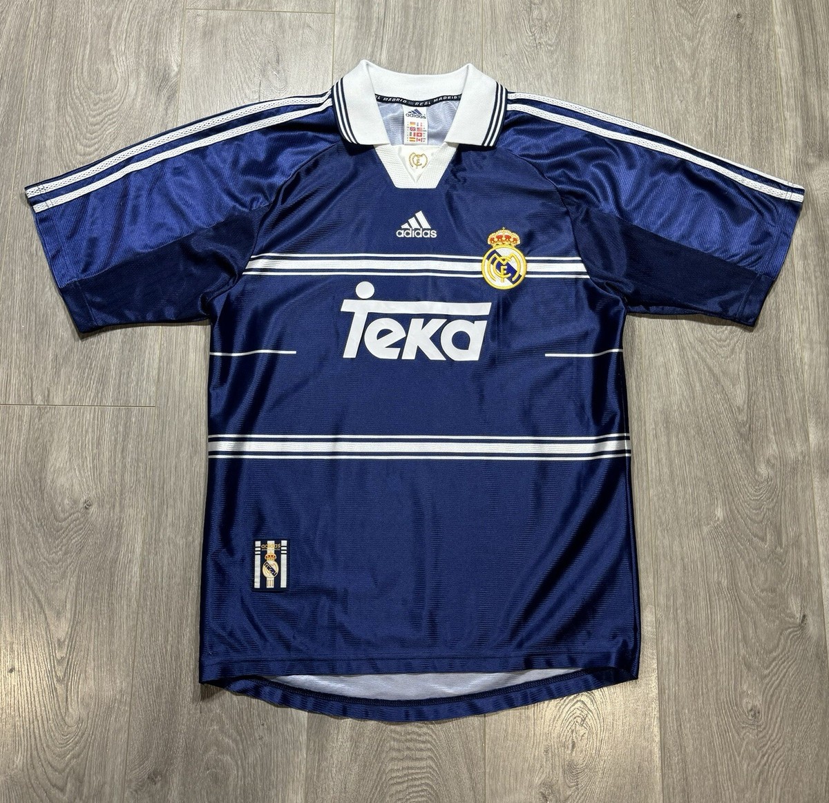 Real Madrid 1998 1999 Away Football Shirt Soccer Jersey Real Madrid 1998 1999 Away Football Shirt Soccer Jersey