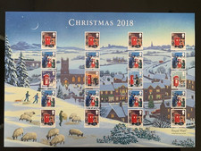 GREAT BRITAIN 2018 CHRISTMAS SMILERS SHEET 20v MNH MINT BELOW FV