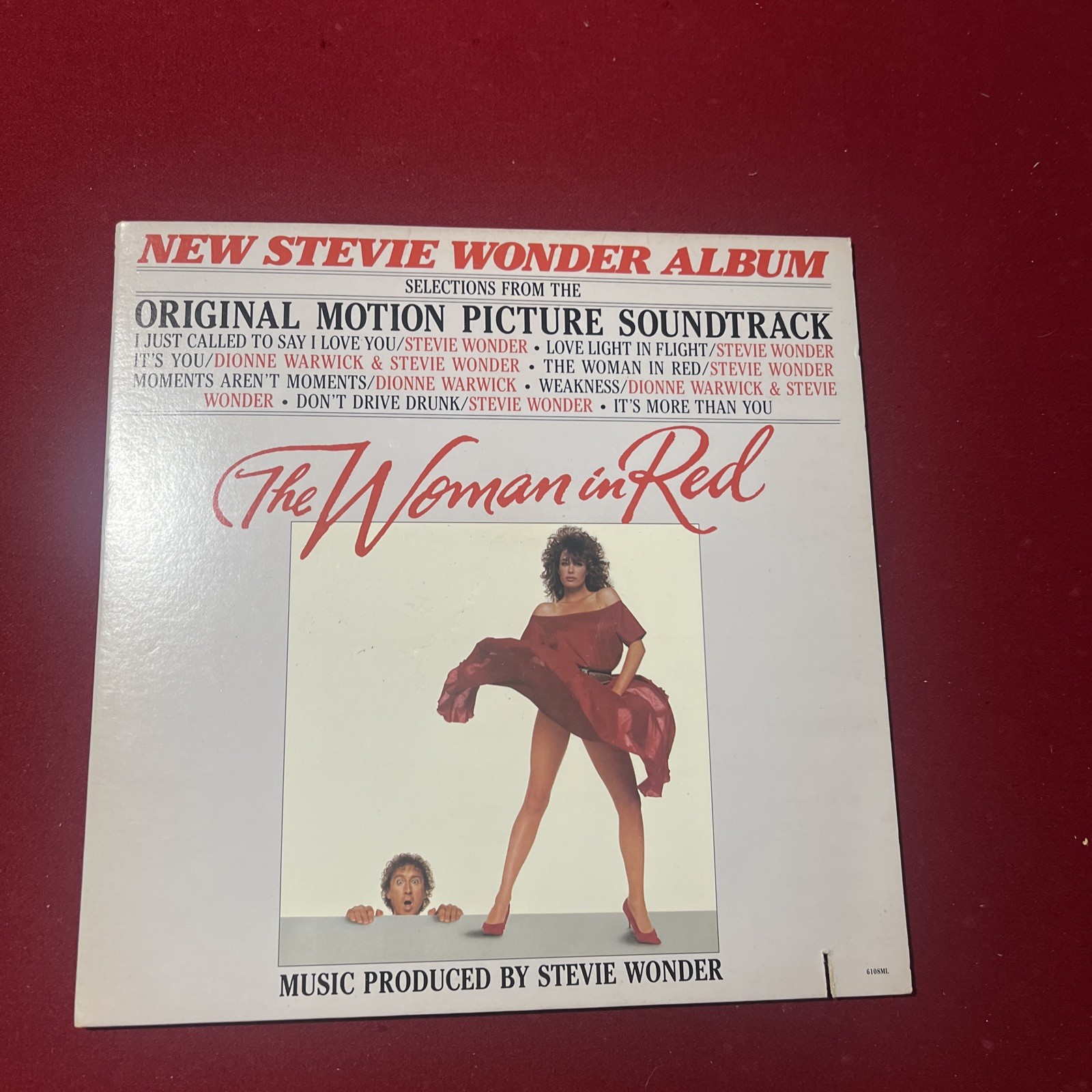 Stevie Wonder-The Woman In Red Soundtrack Vinyl LP Album.1984 Motown 6108ML.