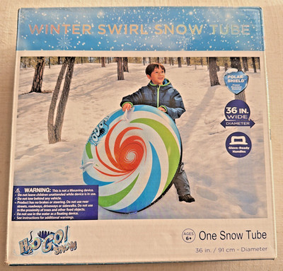 36'' Inflatable Swirl Snow Tube PVC H2O!/For Winter Sledding