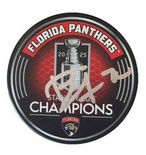 Jesper Boqvist Signed Autographed Florida Panthers 2025 Stanley Cup Puck