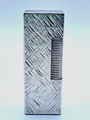 Dunhill Rollagas Lighter Silver Textured Serviced Working Switzerland