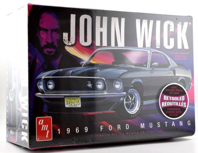 AMT ''John Wick'' 1969 Ford Mustang Mach 1 1:25 Scale Plastic Model Car Kit 1454