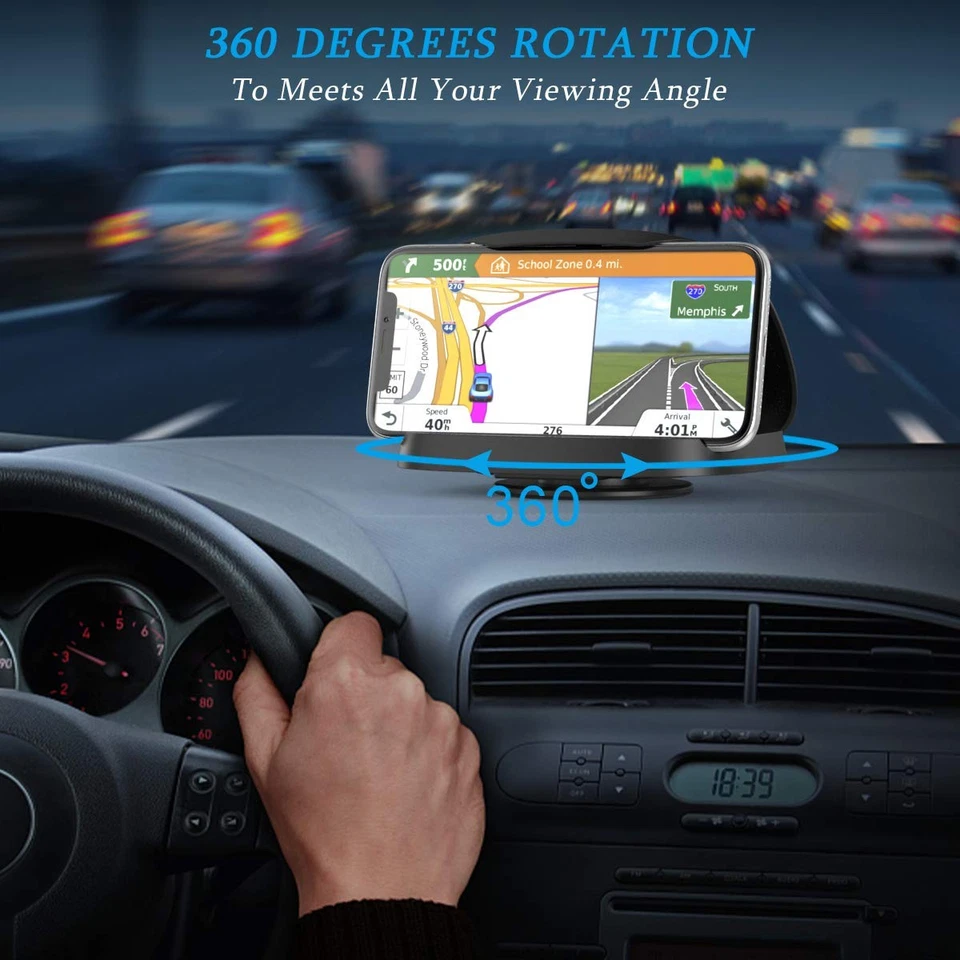 Cell Phone Holder for Car, Vertical Horizontal Car Phone Mount with 360° Rota... - Image 4 of 4