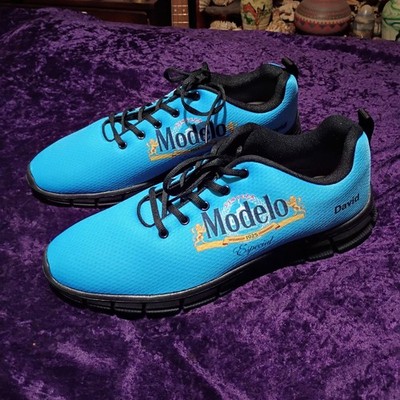 Custom Modelo Beer Sneakers Monogram David Size 14 ?  Blue Black