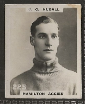 PINNACE FOOTBALL - PINNACE BACK - #0225 - HAMILTON ACCIES - J. C. HUGALL 