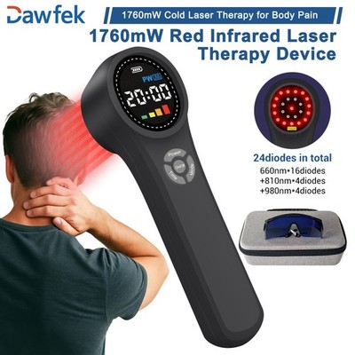 1760mW Red Light Laser Therapy Device Laser Treatment Body Pain Relief 980nm