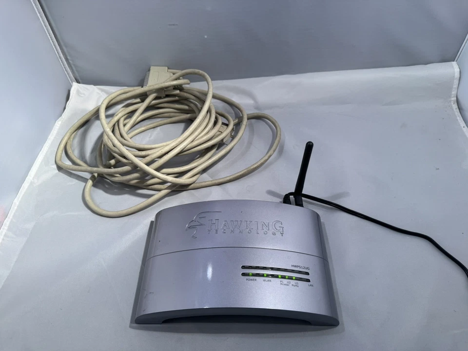 Hawking HWPS12UG Wireless G Print Server - 2 USB/1 Parallel Ports 802.11g Tested - Image 3 of 4