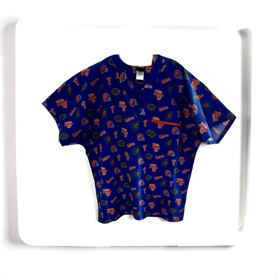 Scrub Dudz Large Florida Gators Medical Scrub Scrubs Top - Image 4 of 4