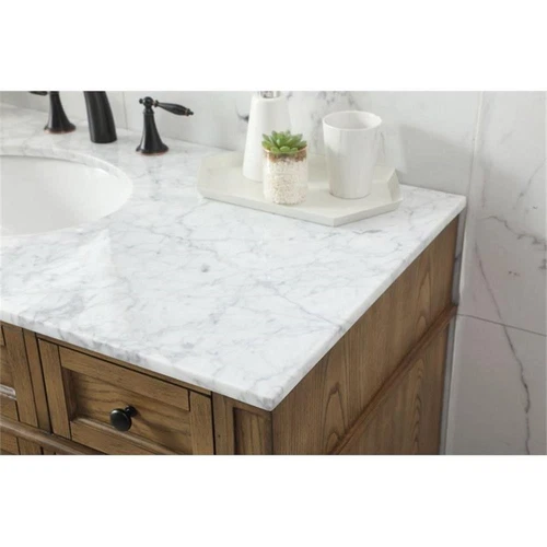 Elegant Decor Park Avenue 48" Aluminum MDF Single Bathroom Vanity in Driftwood - Picture 4 of 8