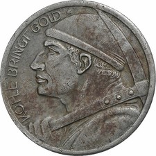 [#1511353] Germany, Stadt Düren, 1/2 Mark, 1919, AU, I, ron