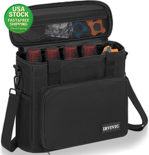 Wireless Microphone Case Holds 4 Mics with Foam Removable Interior Carry Bag