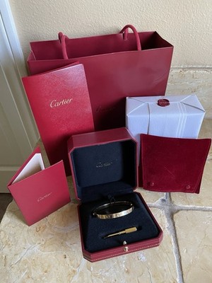 Grade A : Cartier Love Bracelet - Classic Model - 18K Yellow Gold -Size 19 Cm