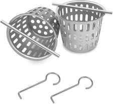 2Pcs 2 Inch Hair and Debris Strainer, Shower Drain Strainer with 2Pcs Lifting Ho