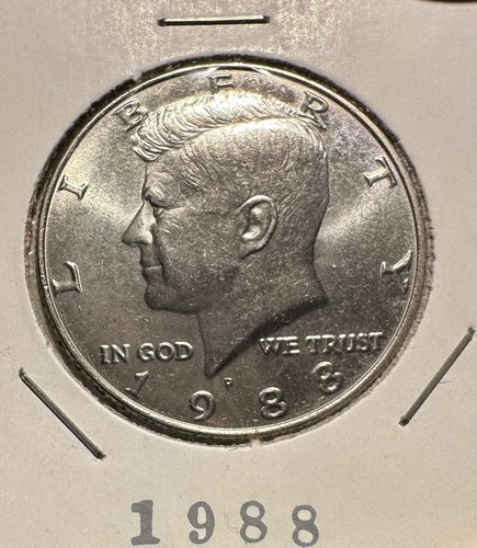 Set of 1988 US Kennedy Half Dollar Coins, 50c (3 coins)