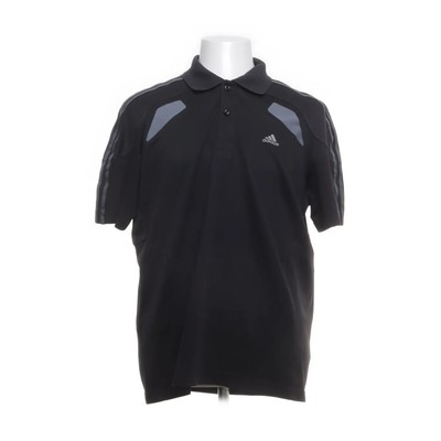 Adidas, Poloshirt, Größe: L, Schwarz, Polyester, Herren #zEX