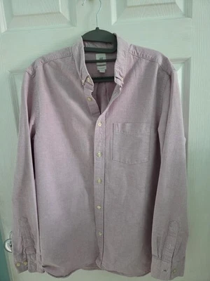 H&M L.O.G.G Men's Light Pink Long Sleeve Shirt Button Down, Size M Reg Fit - Image 1 of 4