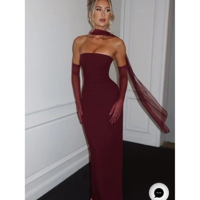 babyboo red dress Demi Maxi Dress