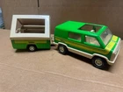 Vintage Tonka Van Green With Graphics and Pop Up Camper Set 1970’s