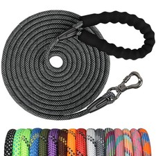 NTR 20ft Long Dog Leash Reflective Check Cord Swivel Hook Padded Handle