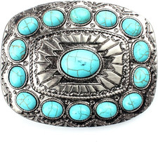 Turquoise Belt Buckle Western Buckles for Ladies