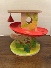 Hape Jungle Press and Slide - Kid's Wooden Toy - No ball - E0508