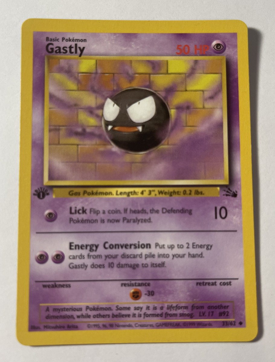 Pokémon - Gastly - 1st Edition - Fossil - 33/62 | eBay