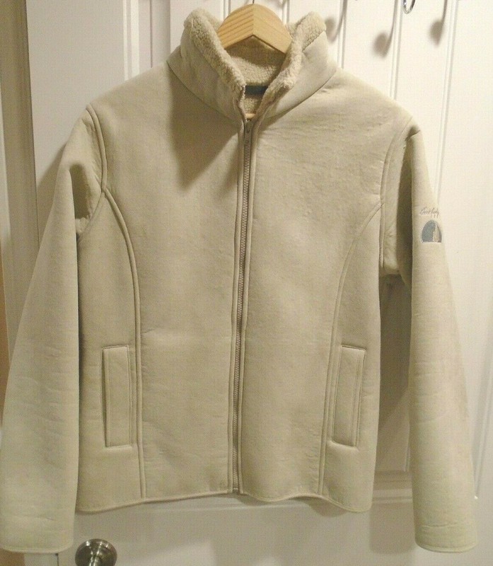 Jack Murphy Pale Tan Faux Sheepskin Jacket Outrwear Ireland, size 12