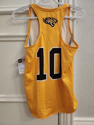 Under Armour Towson Tigers Racerback Lacrosse Jersey Womens S Tank Gold  UJLJP1W